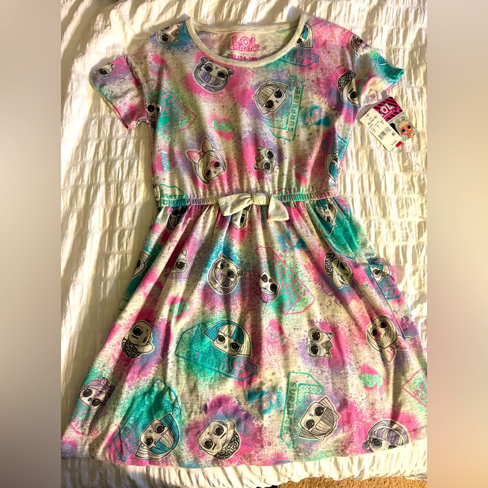 New With Tags LOL Surprise Girls XL 14-16 Dress